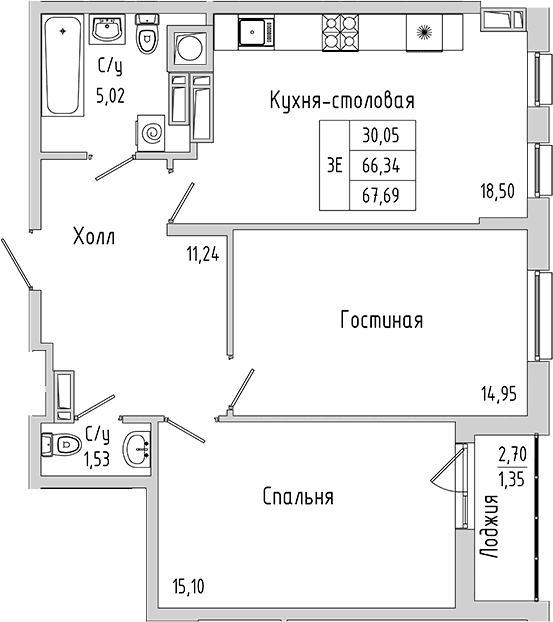 Планировка 45