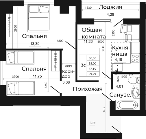 Планировка 33